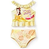 Disney Elsa Princess Toddler Girls Two Piece Tankini Top and Bow Tie Bikini Bottom Beach Swimwear Set