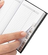 Evelay Index Address Book Leather Look Cover Small 7x11cm A-Z Black view 7