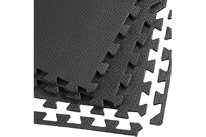 Xspec 3/8" Thick 100 sq. ft. Interlocking Gym EVA Foam Floor Mats (24" x 24", 25 pcs)