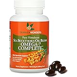 SeabuckWonders Sea Buckthorn Oil Blend, Omega-7 Complete, Max Potency, 120 Count Softgels