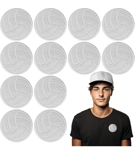 thumbnail image 2 of 3.5\" Embroidered Volley Ball Iron On Patch 2 of 14