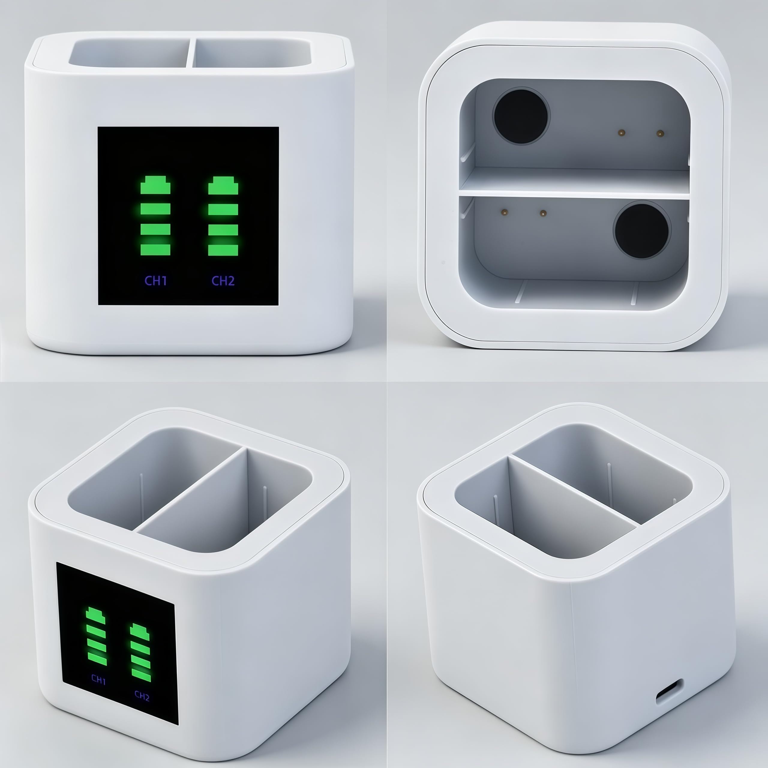 2 Stück 6040mAh Akku und Ladegerät für Ring Video Doorbell 2/3/4/3 Plus Kamera, Stick Up Cam (2. und 3. Gen), Auch für Spotlight Cam und Peephole Cam 8