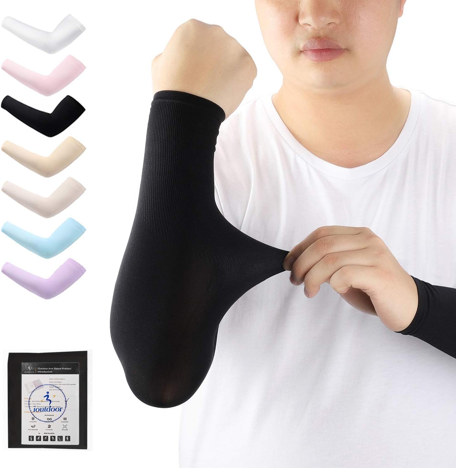 Arm Sleeves UV Protection,Arm Warmers Support Stretchy Anti-slip,Compression Sleeves to Cover Arms Womens Mens Youth for Covering Tattoo Golf Basketball Running Cycling Gardening Outdoor