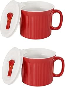 Amazon.com: Taza para sopa CorningWare con tapa apta para ...