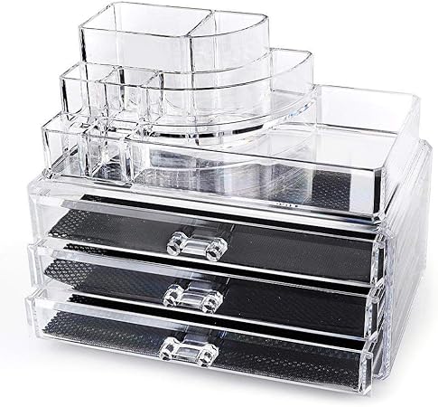 Amazon Com Home It Clear Acrylic Makeup Organizer Cosmetic