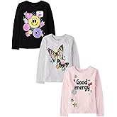 The Children's Place girls Assorted Everyday Long Sleeve Graphic T-shirts