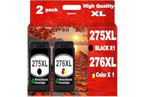 275XL 276XL Replacement for Canon 275 and 276 Ink Cartridges Combo Pack PG275XL CL276XL for PIXMA TS3722 TR4720 TS3700 TS3522