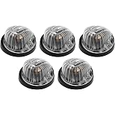 X AUTOHAUX 5pcs Top Cab Marker Light Roof Running Lamps Clear Covers Lens Yellow LED Light for Chevrolet C30 C20 K30 K20 1977-1986 for GMC C1500 1979-1984 1986