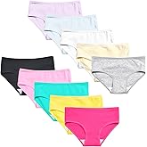 Liowosoftan Girls 10 Pack Briefs Panties Cotton Soft Underwear for Kids Girls 7-8 8-10 10-12 12-14