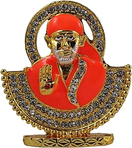 Odishabazaar Sai Baba Idol for Car Dashboard/Home/Office Item 4x4x1.5 cm