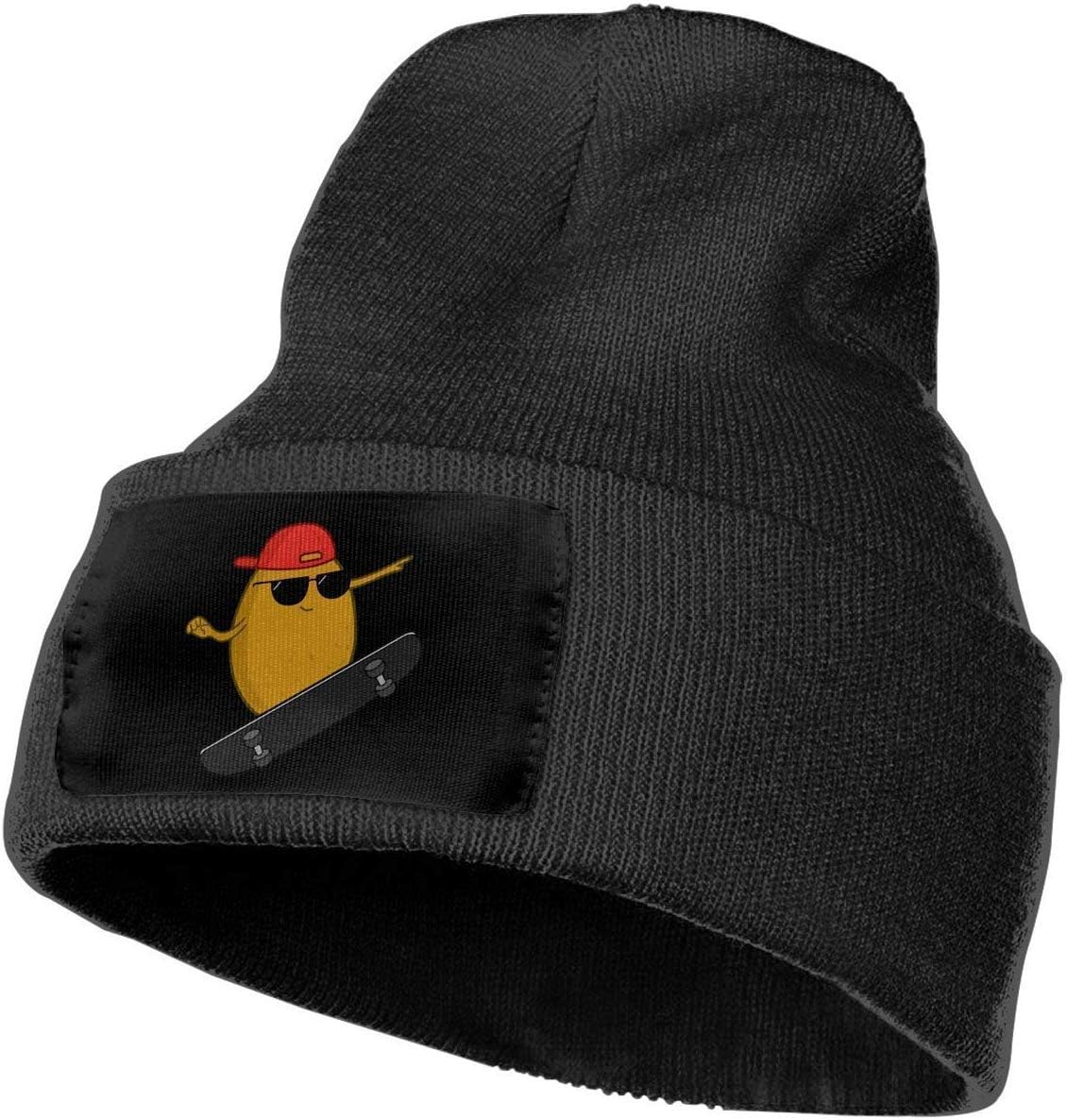 JOJOLASQ Men & Women Skater Potato Outdoor Stretch Knit Beanies Hat Soft Winter Skull Caps