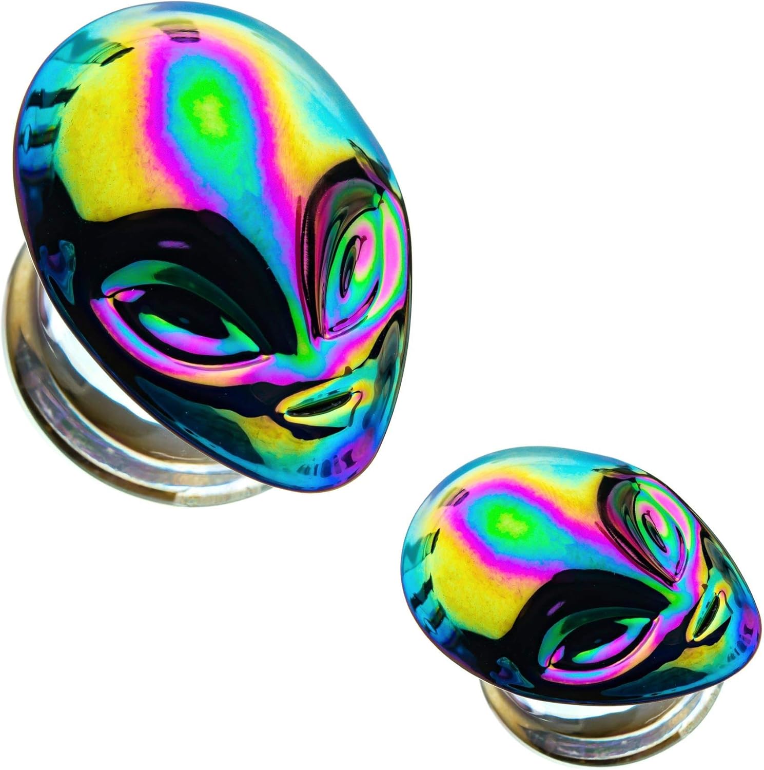 Glass plug. Glass oil slick plugs.