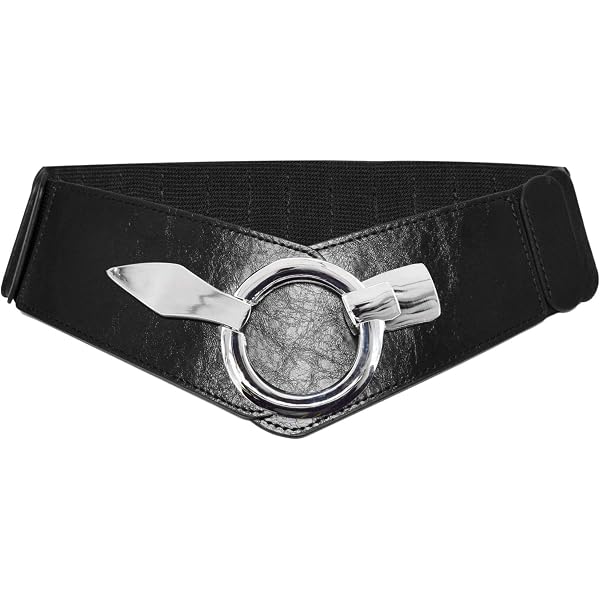Amazon.com: Women Black Elastic Fashion Belt Hip Waist  display picture 2