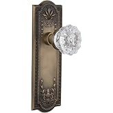 Nostalgic Warehouse Meadows Plate &amp; Interior Crystal Door Knob