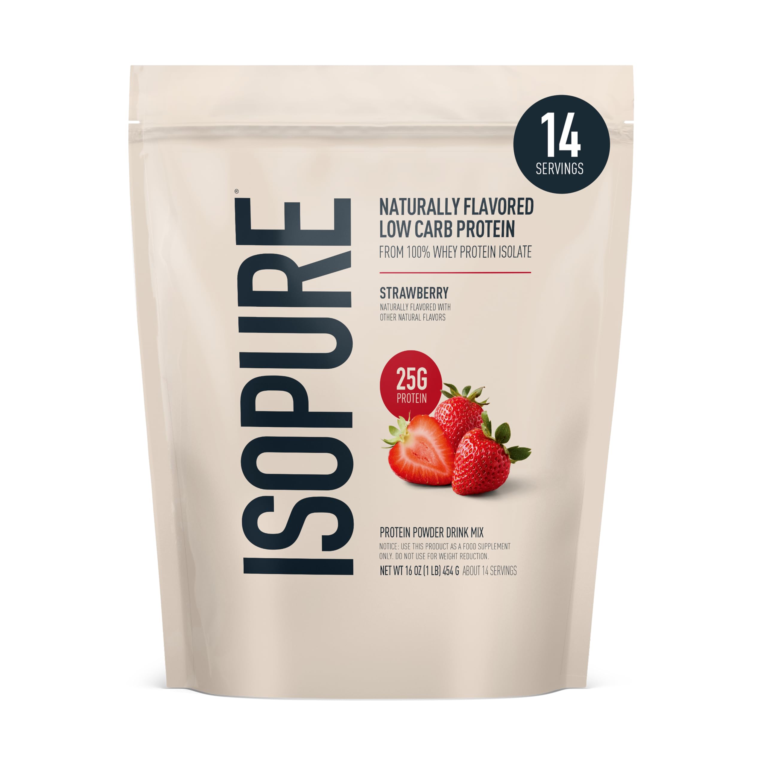Low Carb Pure Whey Isolate Protein Powder (Strawberry)