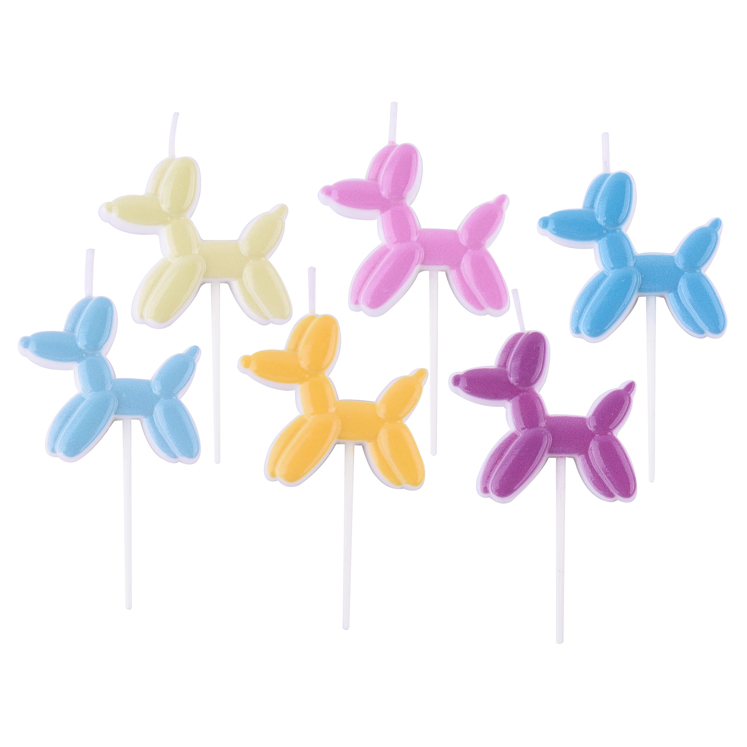 PME Balloon Party Pick Candles, Pack of 6