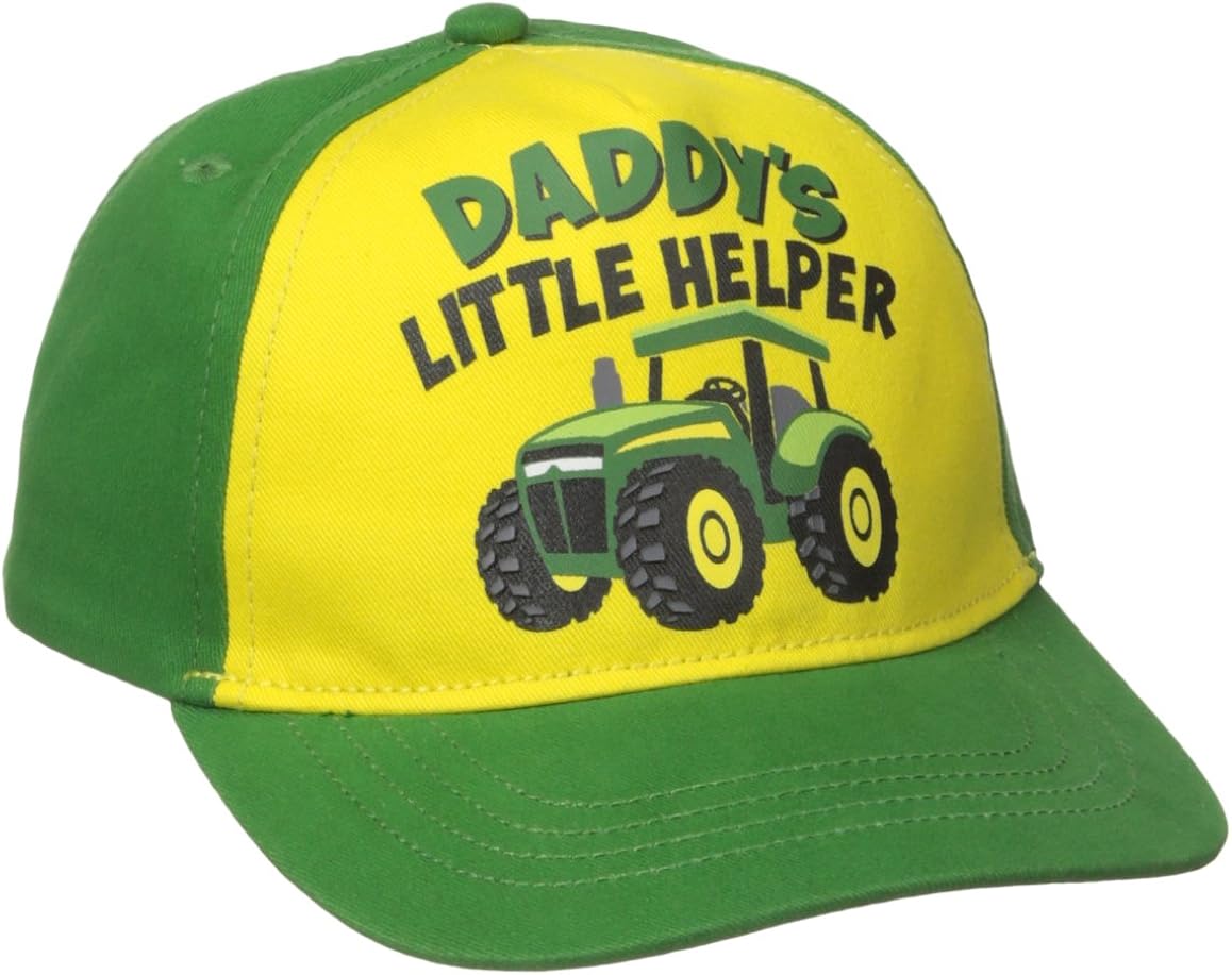 John Deere Boys' Toddler Daddys Helper Baseball Cap, Green, One Size Clothing