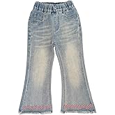 Peacolate 2-10Years Little Big Girls Spring Autumn Embroidered Jeans Trousers Pants for Kid