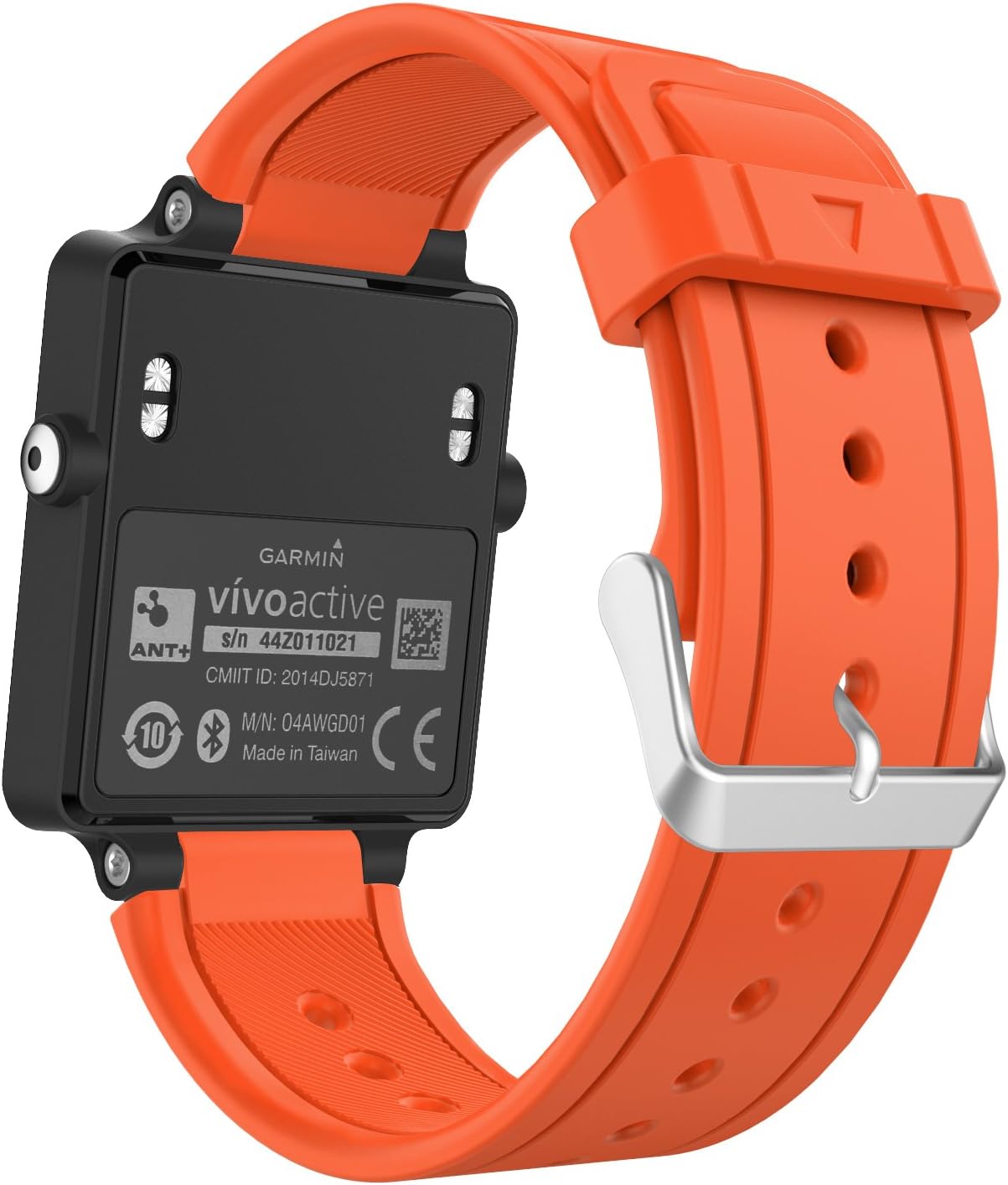 MoKo Garmin Vivoactive Correa de Reloj, Suave Silicona Reemplazo Watch Band para Garmin Vivoactive/Vivoactive Acetate Sports GPS Smartwatch - Naranja