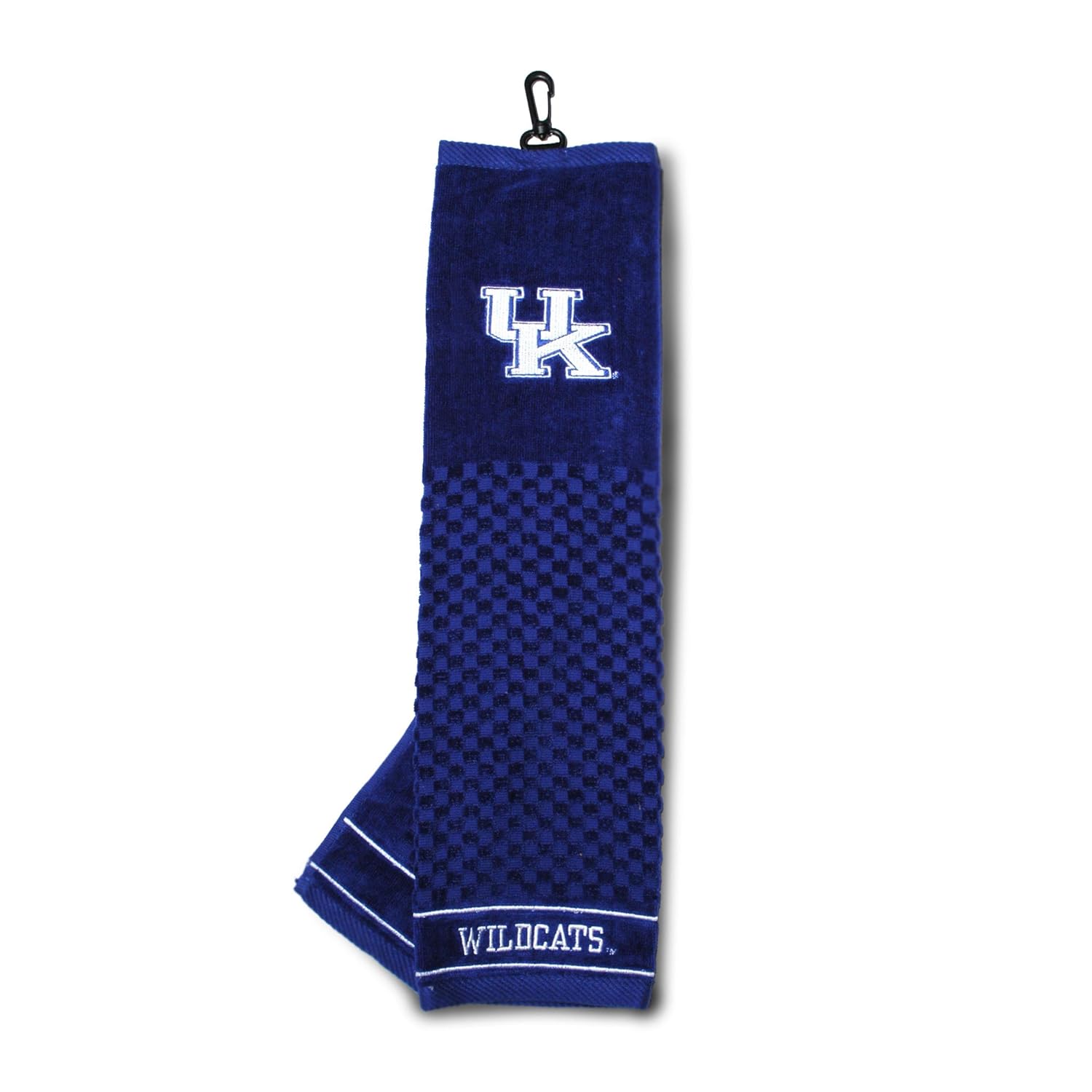 Team Golf NCAA Kentucky Wildcats Embroidered Golf Towel Checkered Scrubber Design Embroidered Logo