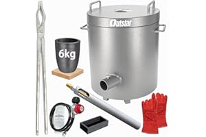 Outstar Melting Furnace Kit,6KG Propane Melting Furnace Smelter Furnace Smelting Gold Silver Copper Aluminum Metal Recycle for Jewelry Making and Metal Casting