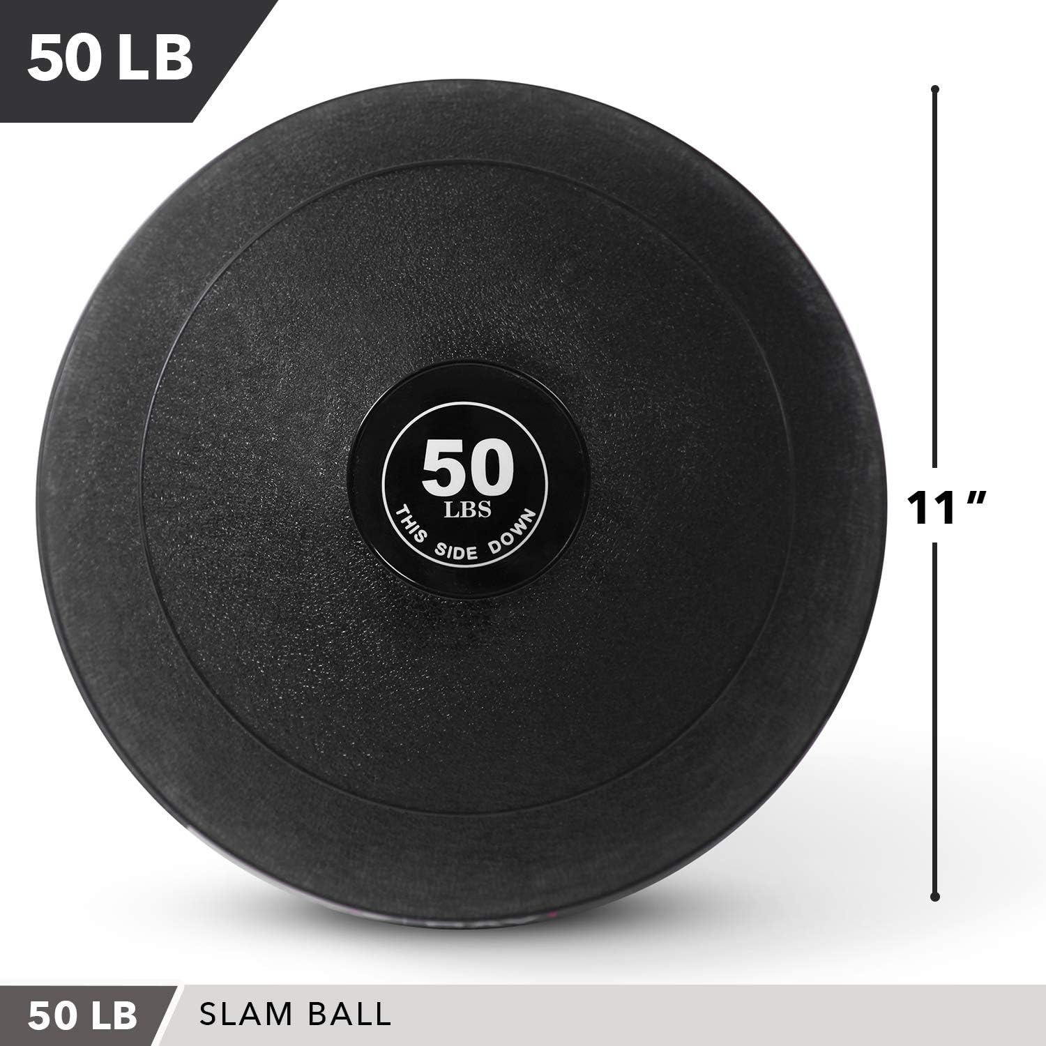 Weighted Slam Ball by Day 1 Fitness – 50 lbs - No Bounce Medicine Ball - Gym Equipment Accessories for High Intensity Exercise, Functional Strength Training, Cardio, CrossFit : Sports & Outdoors