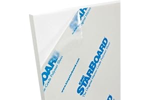 KING STARBOARD White 24" x 48" x 1/2" HDPE Construction Sheet
