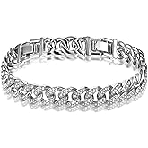 Batiyeer Women's Ankle Bracelets Cuban Link Chain Anklets Adjustable Chunky Anklets with Detachable Extender Rhinestone Bling Jewelry Gifts