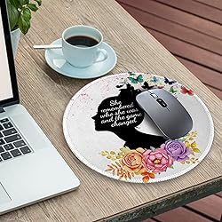 Gctriki Round Mouse Pad, Cute Butterfly Flower