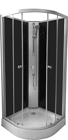 EISL ORR351 Duschkabine Komplettduschkabine Salzburg mit Rundeinstieg, 90 x 90 cm, Komplettdusche, Fertigdusche, Rundddusche,