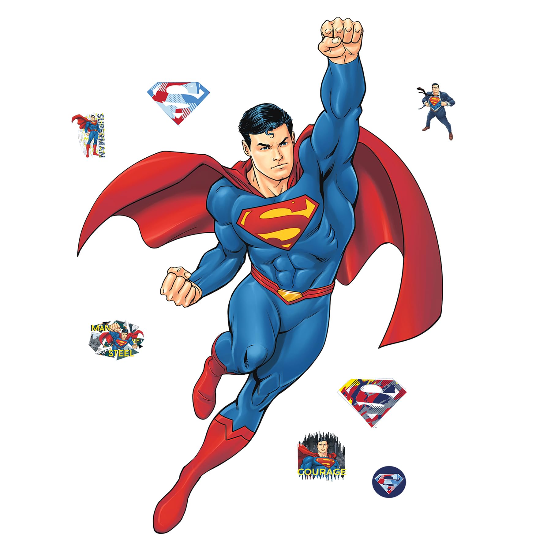 Photo 1 of RoomMates Superman Global Hero Peel and Stick Wall Decals, RMK5564GM