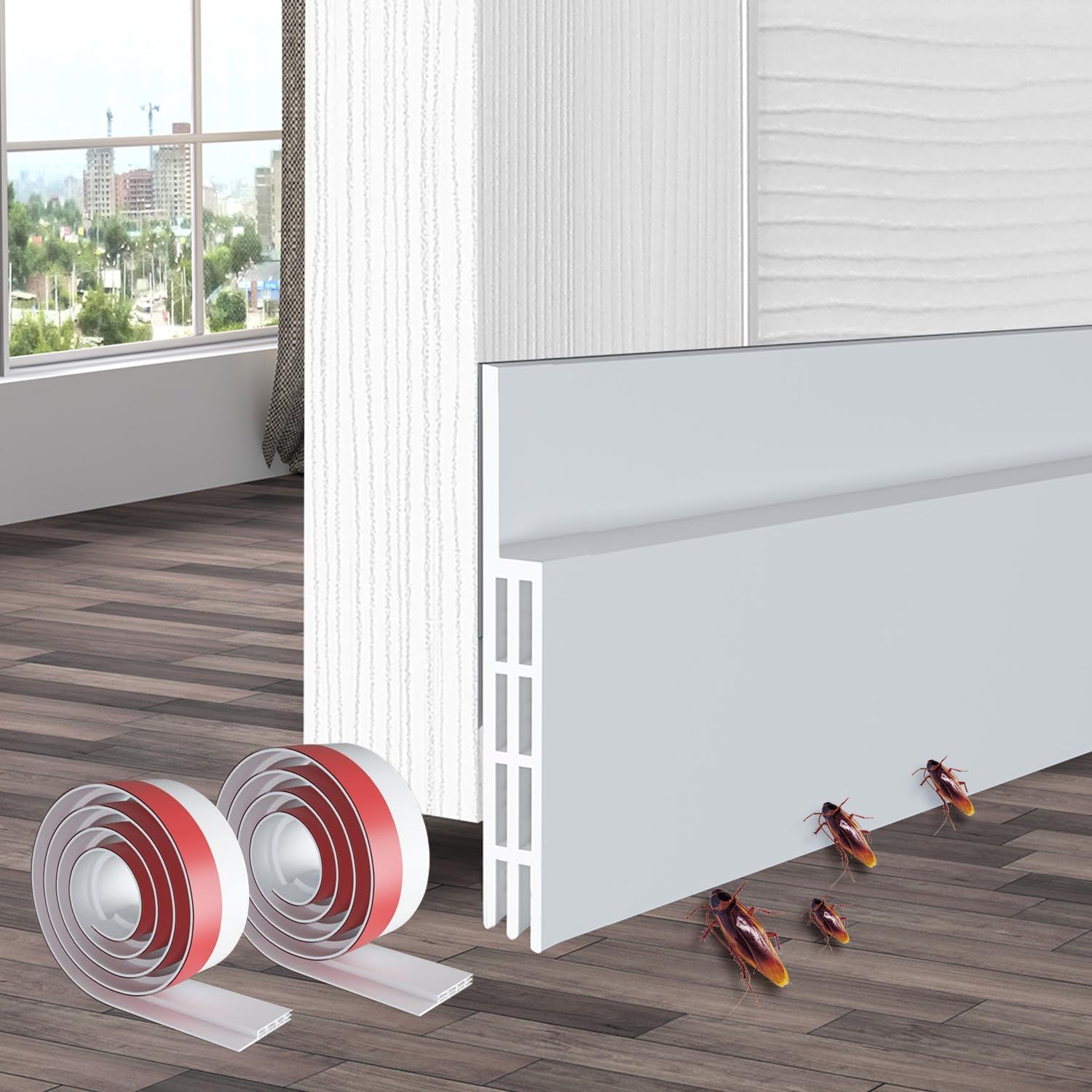 Draft Stoppers - Door Draft Stopper Under Door Sweep - Ohuhu 2 Pack 37