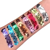 Moon Glitter Classic Chunky Face & Body Glitter Gel Red 12ml Cosmetic view 3
