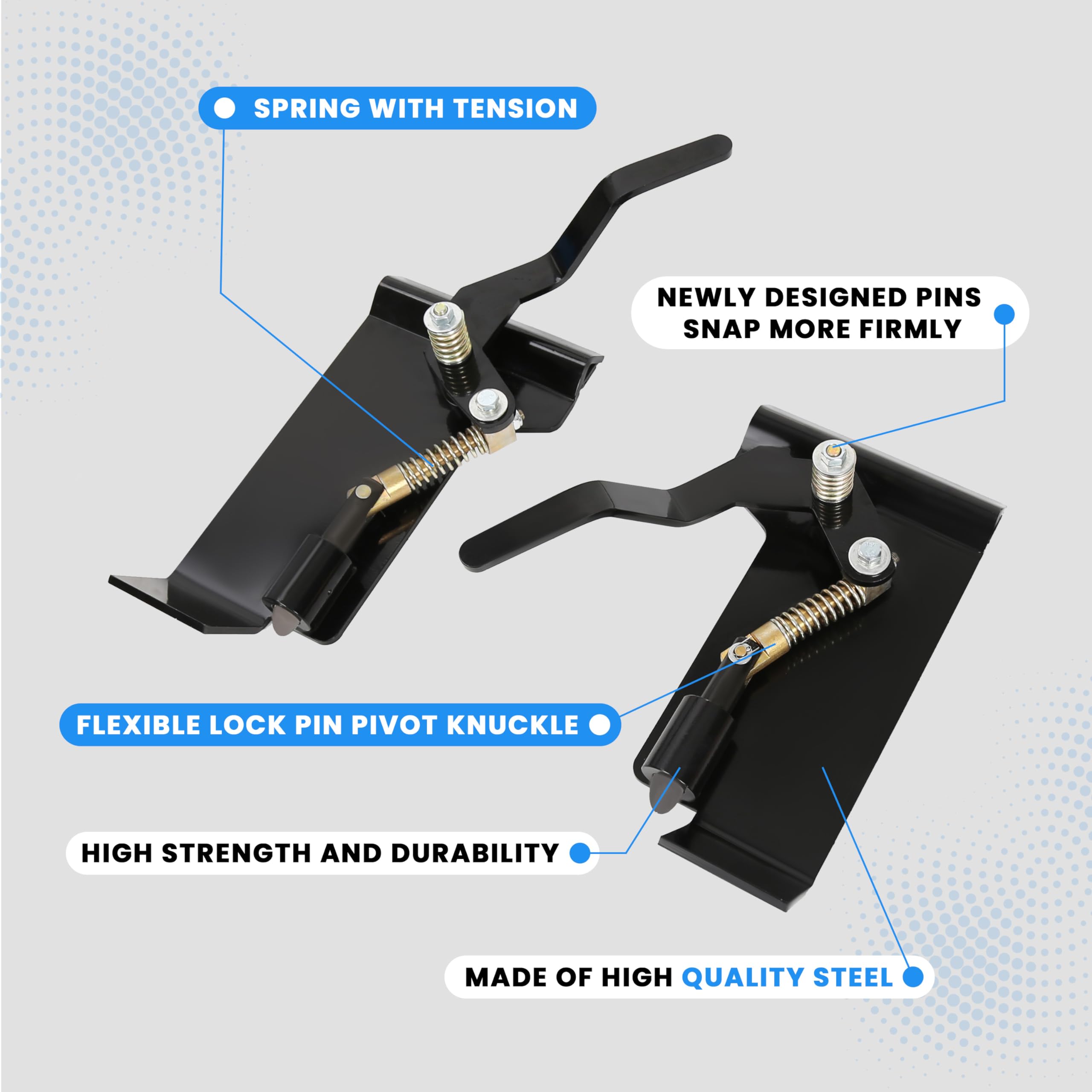 thumbnail image 2 of BFO Skid Steer Quick Tach Brackets (2Pcs) – Universal Weld-On Adapters For Loader Bucket Conversion 2 of 4