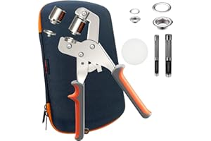Hapden Heavy-Duty Grommet kit (3/8 and 1/2) Includes a Bag, 200 10 mm Grommets and 200 12 mm Grommets. Eyelet and Grommet Tool kit for DIY Tarp Ring Repair and Installation.