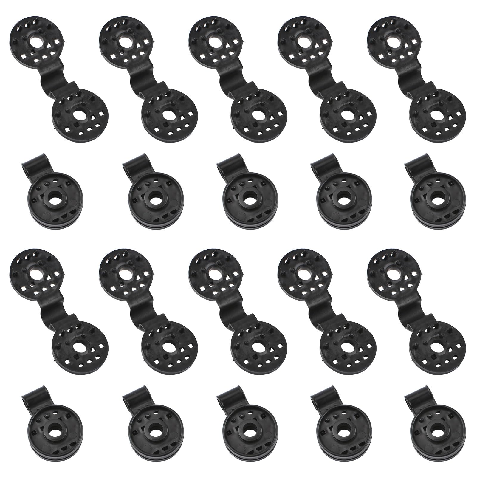 Morobor Shade Cloth Plastic Clips,20pcs Shade Netting Black Clips Plastic Sunshade Clips Round Shade Cloth Plastic Clips for Greenhouse Outdoor Garden Agricultural