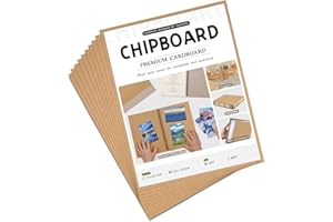 JNENERY 10 Chipboard Sheets 8.5 x 11", 22pt Book Board for Bookbinding, Cardboard for Crafts, Thick Chipboard and Sturdy Kraft Board Thin Cardboard Sheets for DIY Projects, Packaging (Kraft)