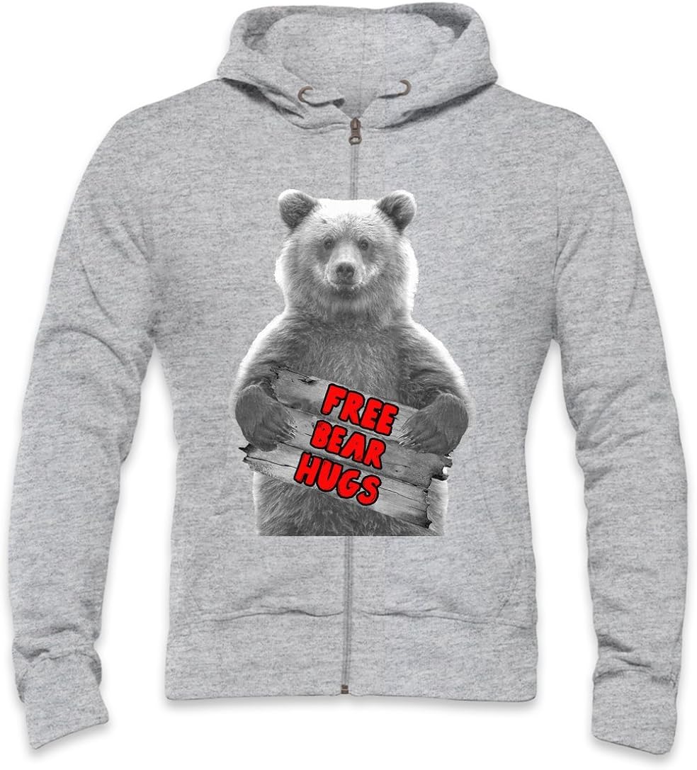 Free Bear Hugs Mens Zipper Hoodie XXLarge Amazon.de Bekleidung