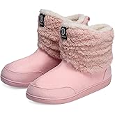 JEBUKTXE Men Women Slipper Boots Winter Indoor Outdoor Bootie Slippers Plush Fleece Memory Foam House Shoes