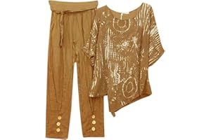 LITETAO Two Piece Outfits for Women 2023 Women's Casual Linen Button Shirt High Waist Loose Curvy Straight Leg Pant