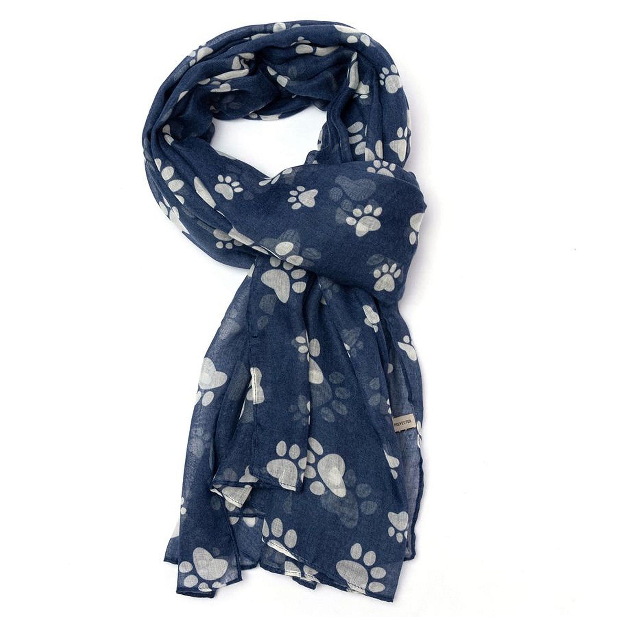 GFM Dog Paws Print Scarf -Blue - (FLD)(21041-DP-01-GHNL) โ image 1