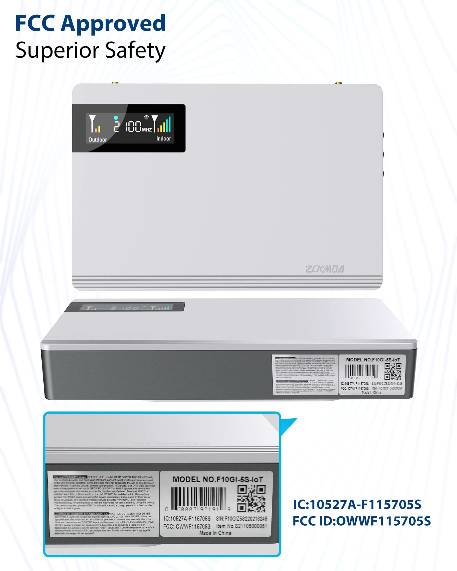 Cell Phone Signal Booster for Home and Office Up to 5500 sq ft Boost 5G 4G LTE for All US Carriers - Verizon AT&T T-Mobile & More, Cell Phone Booster with LCD & APP Service FCC Approved