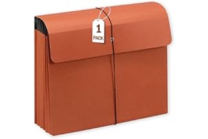 VZCPYTPM Expanding File Pockets with Flap,Heavy Duty Expandable Folder Bag,Elastic Cord Closure,Accordion File Organizer for Office,School,Home,Letter Size Kraft