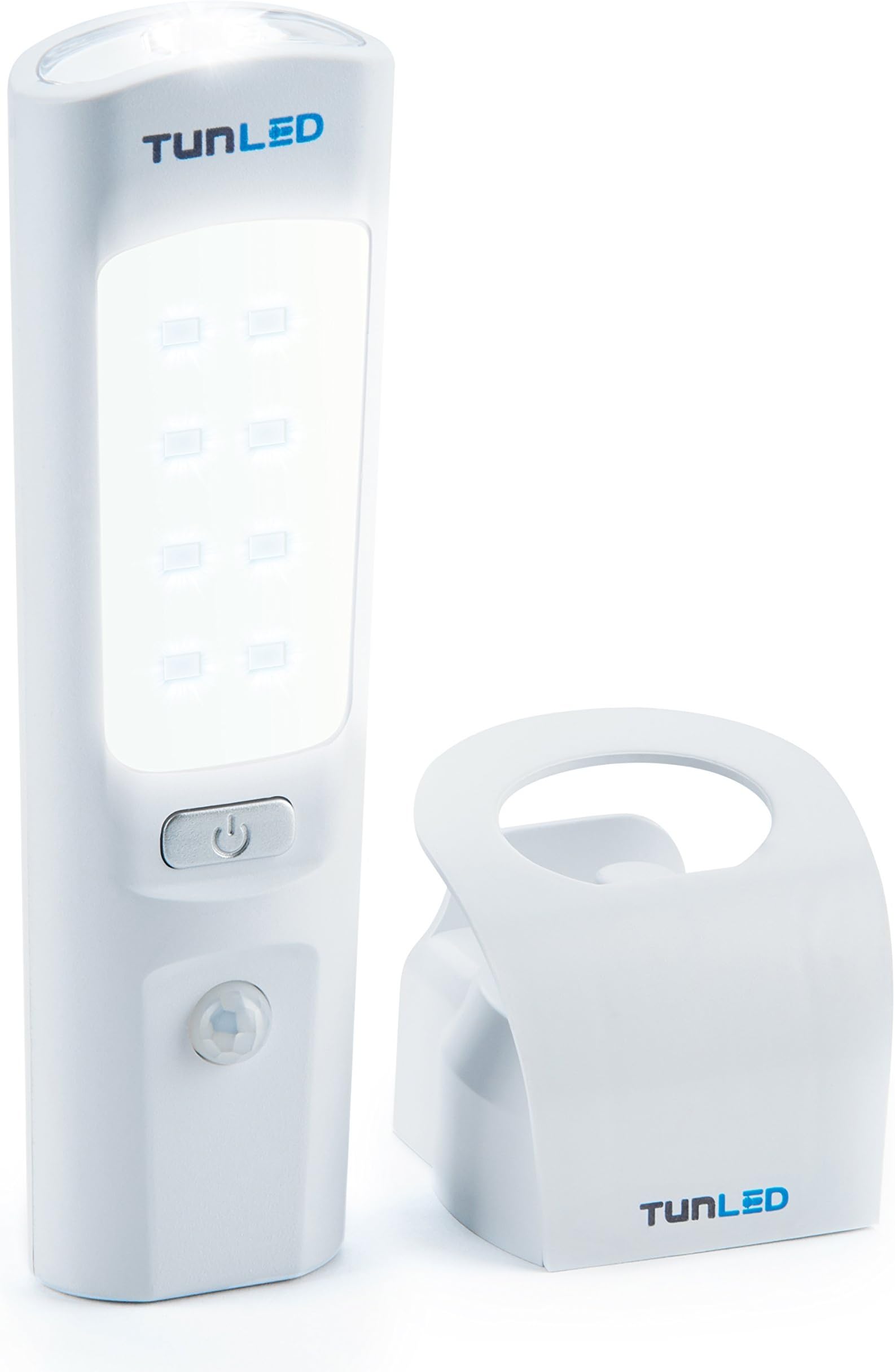 TunLED Motion Sensor Night Light & Rechargeable Flashlight - Multipurpose 9-LED Light With Darkness & Automatic Motion Detector, Power Failure Emergency Light, Rechargeable Battery, Wireless Charging