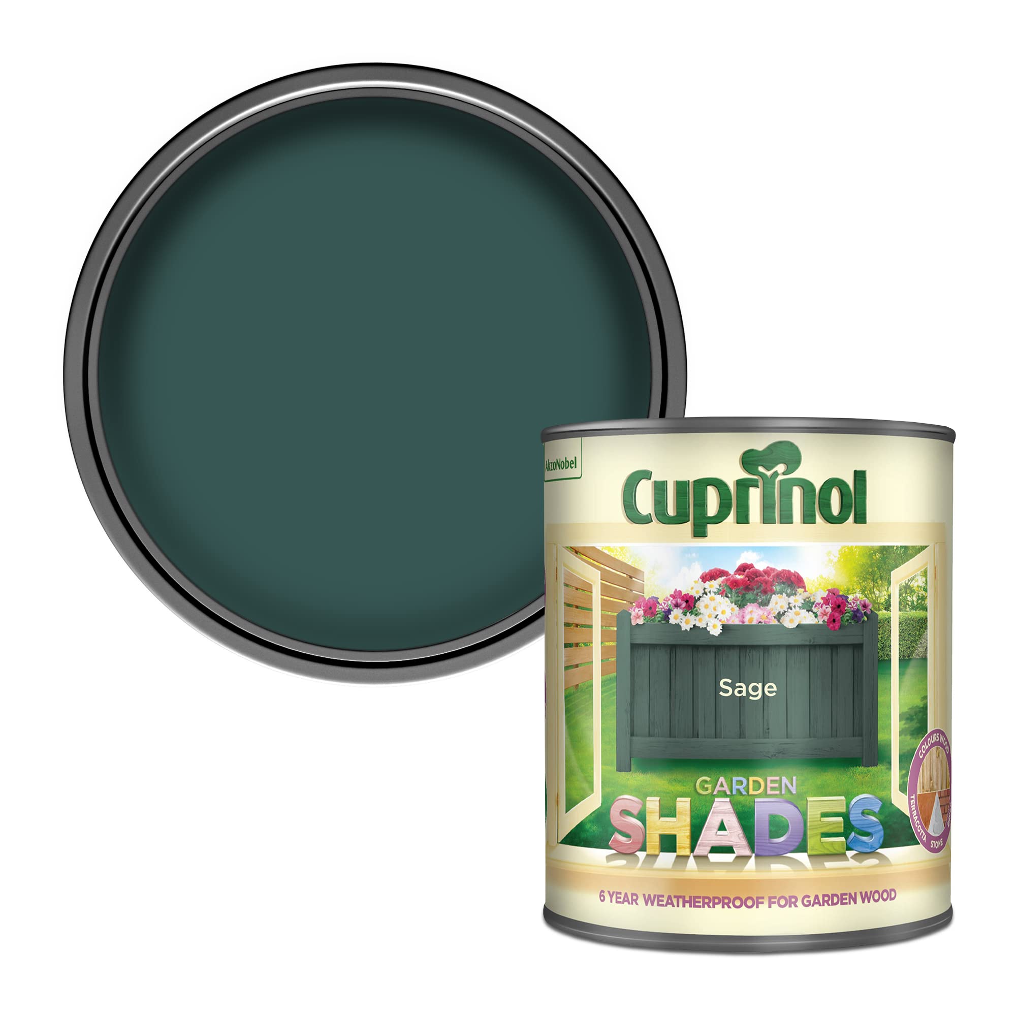 Cuprinol Garden Shades Exterior Woodcare, Sage, 1 Litre