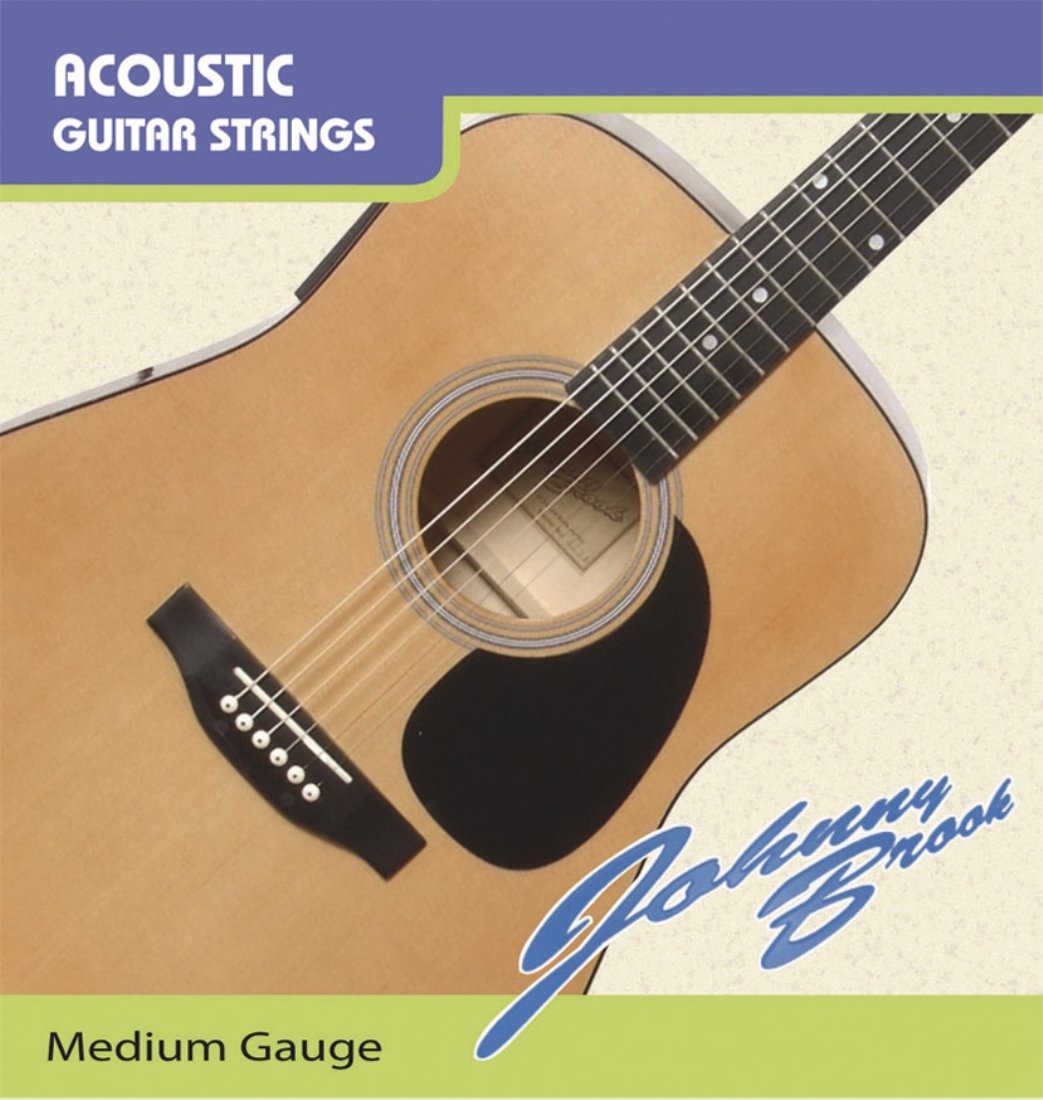 Set of 6 Johnny Brook Medium Gauge Acoustic Guitar Strings Amazon.co