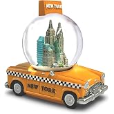 City-Souvenirs Mini NYC Taxi Snow Globe (2.5 Inches), Yellow