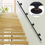 AMLOOPH Banister Handrails 3m Black Stainless Steel Stairs Rail With Fittings view 6