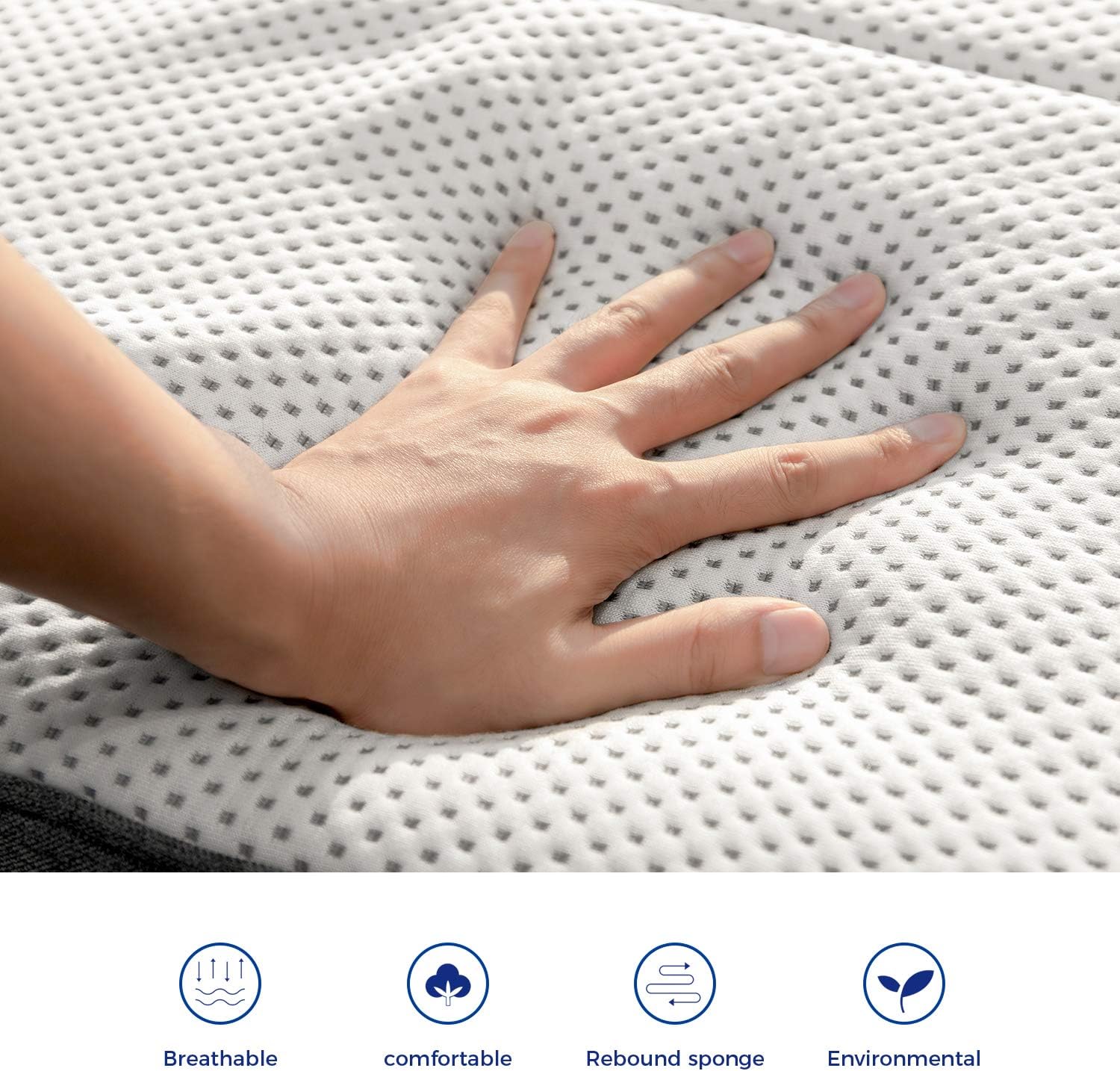 Genniyz 3 Inch Mattress Topper Gel Memory Foam Mattress Pad Full Size Bed Topper: Kitchen & Dining