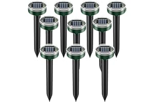 Mole Repeller Solar Powered - 10Pack, Snake Repellent for Yard Gopher Mole Repeller for Lawn Garden, Waterproof Pest Control 
